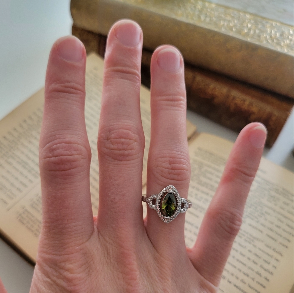 Green and silver ring - Picture 6 of 6